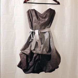 Purple Gray Ombre Prom Dress